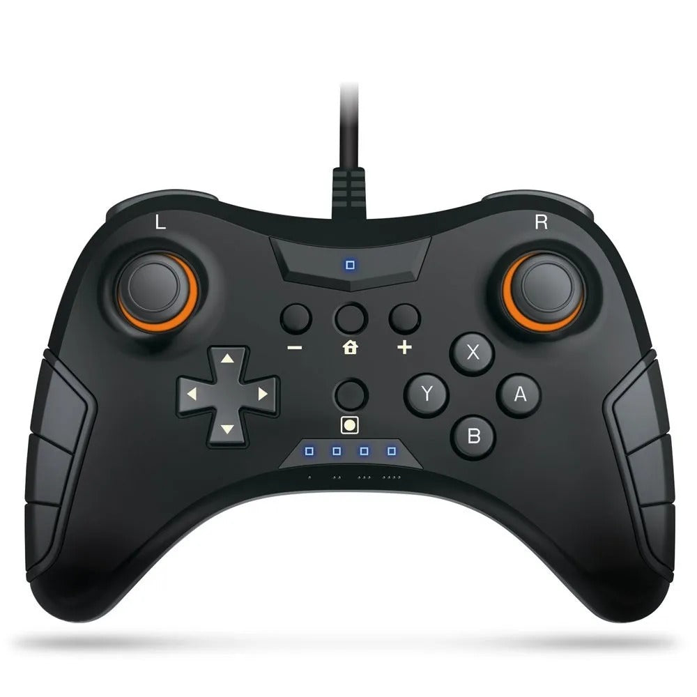 Dobe TNS-901 Pro Wired Controller Gamepad for N-Switch with a male Type-C to USB adapter - Black