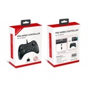 Dobe TNS-901 Pro Wired Controller Gamepad for N-Switch with a male Type-C to USB adapter - Black