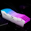 TeamGroup T-Force DELTA RGB 64GB (2x32GB) DDR5 6000MHz CL38 Memory Kit - White
