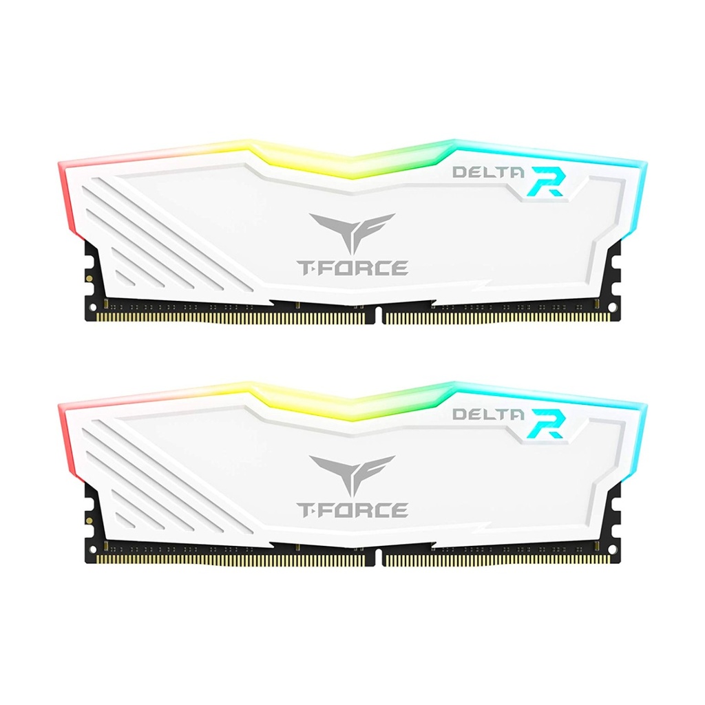 TeamGroup T-Force DELTA RGB 16GB (2x8GB) DDR4 3600MHz CL18 Memory Kit - White