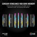 Corsair Vengeance RGB 32GB (2x16GB) DDR5 6000MHz C36 Memory Kit -Black