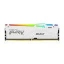 Kingston Fury Beast RGB 64GB (2x32GB) DDR5 6000MHz CL30 Memory Kit of 2 AMD Expo/Intel XMP, White | KF560C30BWAK2-64
