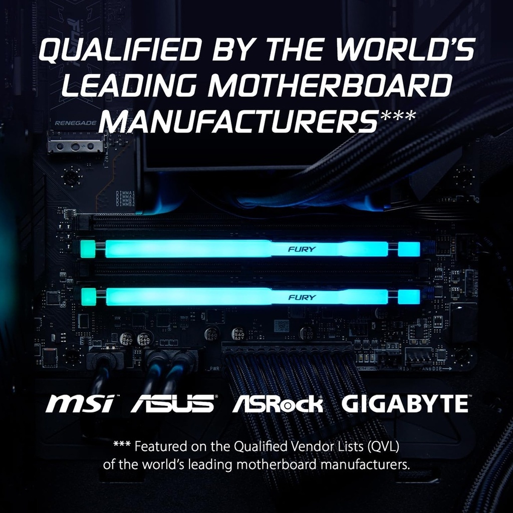 Kingston Fury Beast RGB 32GB (2x16GB) DDR5 6000MHz CL30 Memory Kit - Black
