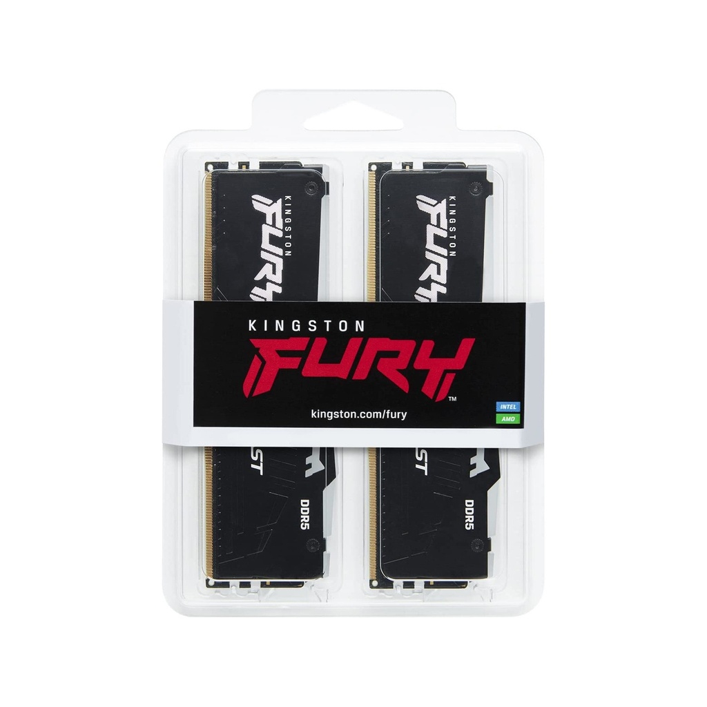 Kingston Fury Beast RGB 32GB (2x16GB) DDR5 6000MT/s CL36 Memory Kit - Black