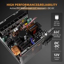 DarkFlash PMT1050 80 Plus Gold Fully Modular 1050W ATX 3.1 & PCIe 5.1 Power Supply - Black