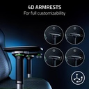 Razer Iskur V2 Gaming Chair with Adaptive Lumbar Support, Fully Adjustable lumbar Curve High Density Foam Cushions 4D Armrests - Black / Green