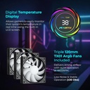 Tortox Nivora Vibe 360 ARGB Liquid CPU Cooler, Triple 120mm PWM Fans, Compatible with Intel LGA18xx/1700/1200/115x & AMD AM5/AM4 - White