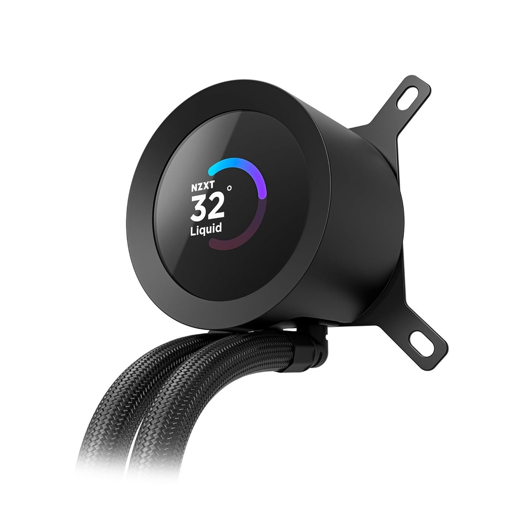 NZXT Kraken Plus 240 RGB 240mm Liquid Cooler With 1.54" LCD Display - Black