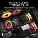 Corsair iCUE Link Titan 360 RX LCD RGB Extreme Performance 360mm Liquid CPU Cooler - Black