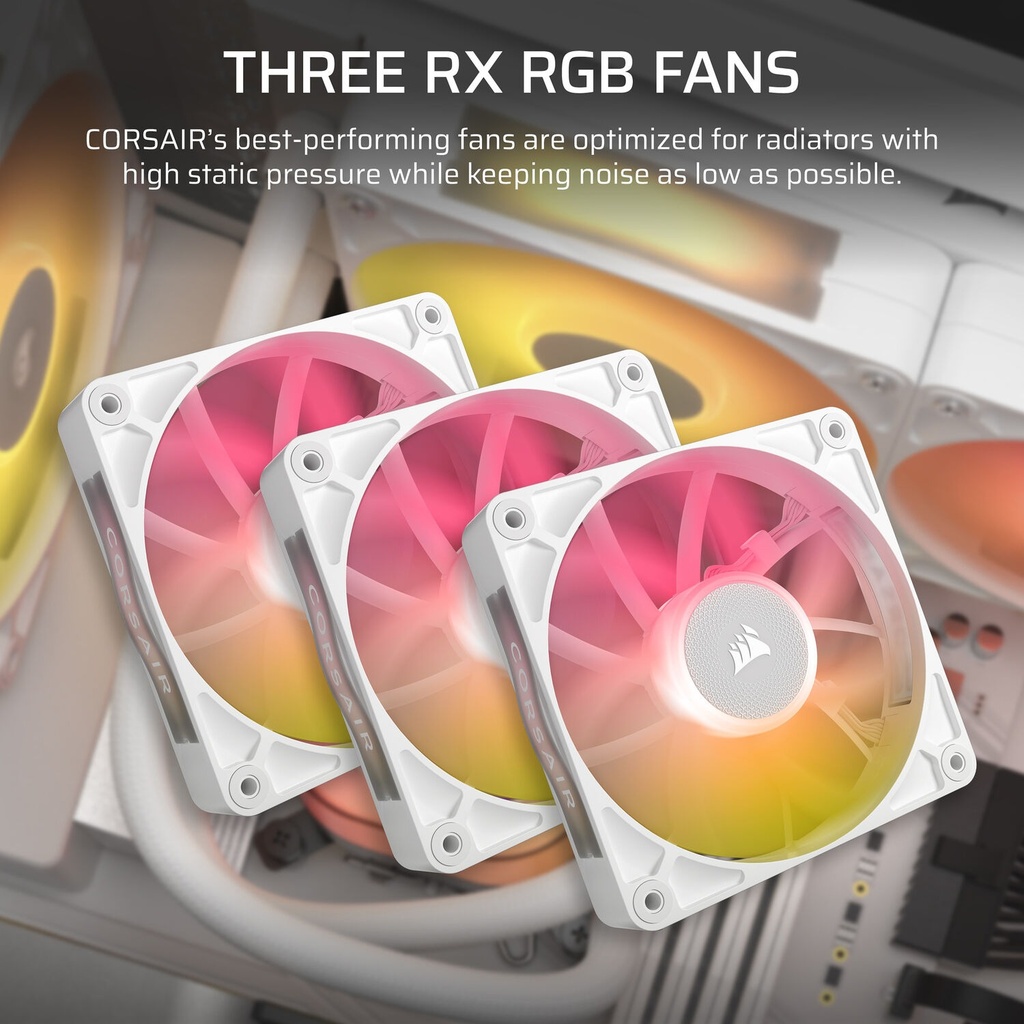 Corsair iCUE Link Titan 360 RX LCD RGB Extreme Performance 360mm Liquid CPU Cooler - White