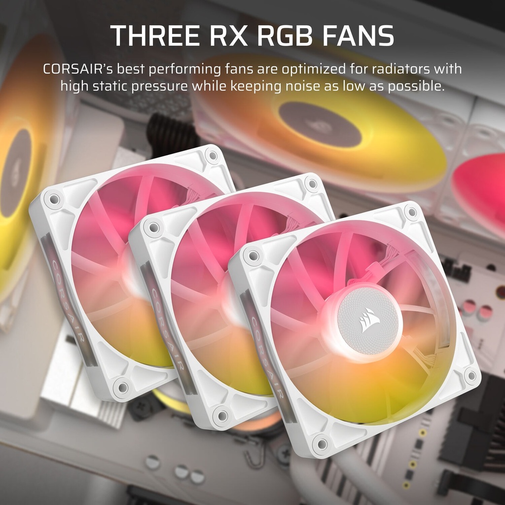 Corsair iCUE Link Titan 360 RX RGB Extreme Performance 360mm Liquid CPU Cooler - White