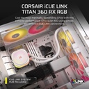 Corsair iCUE Link Titan 360 RX RGB Extreme Performance 360mm Liquid CPU Cooler - White