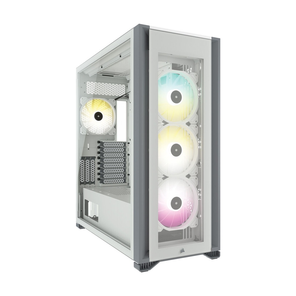 Corsair iCUE 7000X RGB Tempered Glass With 3 RGB & 1 Rear Fans Full-Tower ATX PC Case - White