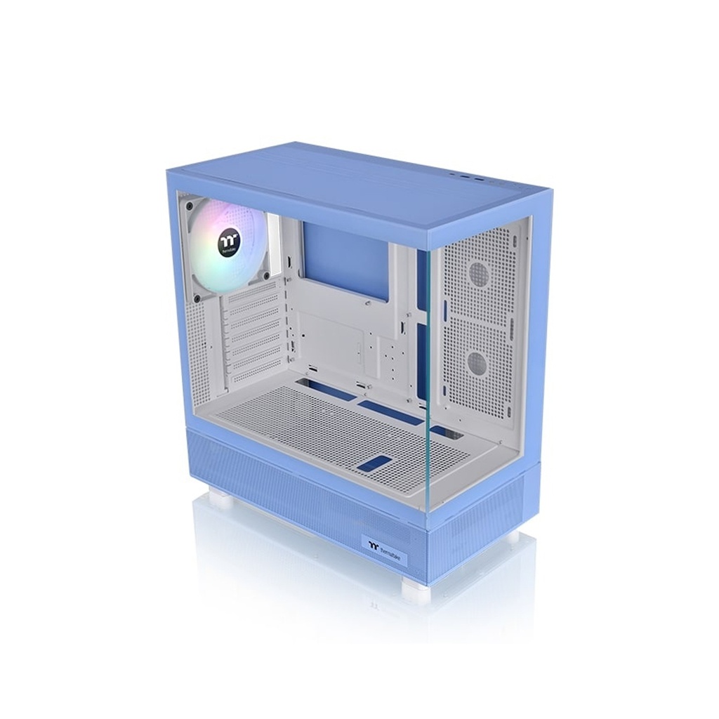 Thermaltake View 270 TG ARGB M-ATX PC Case, Tempered Glass Front and Left Panels, Supports up to 360mm Radiator, 1* CT140 ARGB Preinstalled Fan, USB Type-C x 1, USB 3.0 x 2, Blue | CA-1Y7-00MFWN-02