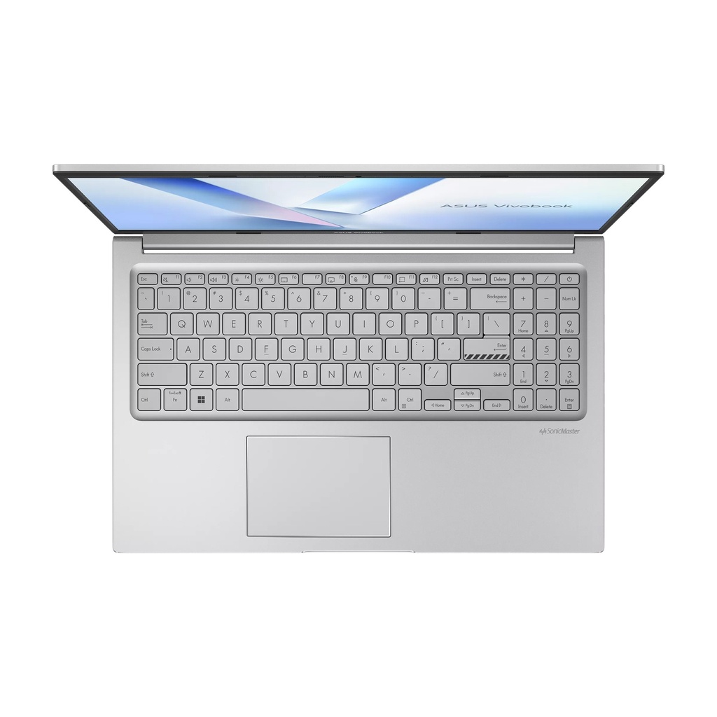 Asus VivoBook (A1504VA-NJ539) Intel Core i7-1355U Processor, 16GB RAM, 512GB SSD, Intel Iris Xe Graphics, 15.6" FHD Display, Windows 11 Pro (License), Cool Silver | 90NB10J2-M00S60