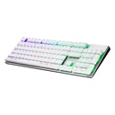 Cooler Master SK653 Full Sized Wireless/Bluetooth RGB Mechanical Keyboard With Low Profile Linear Red Switch - Silver /White