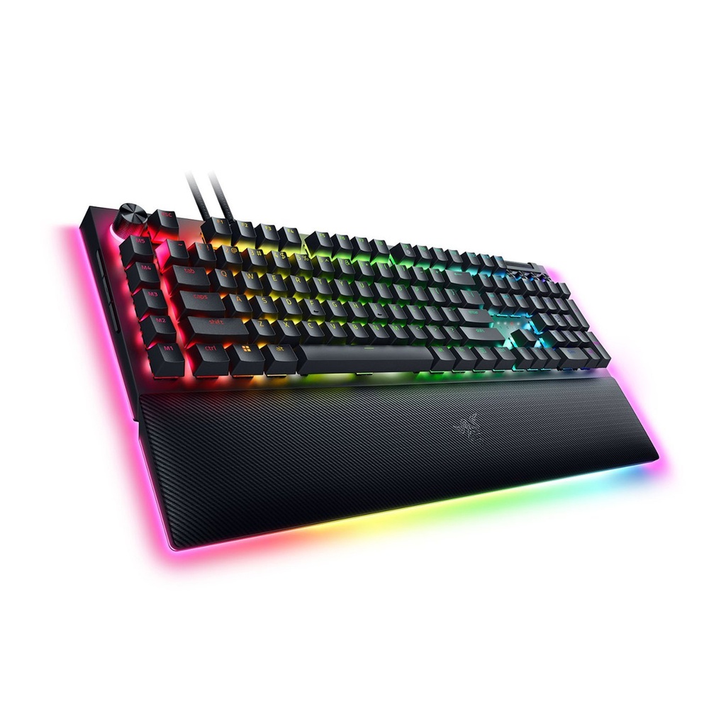 Razer BlackWidow V4 Pro Wired Mechanical Gaming Keyboard: Yellow Mechanical Switches, Linear & Silent, Doubleshot ABS Keycaps, Command Dial, Programmable Macros - Chroma RGB - Black