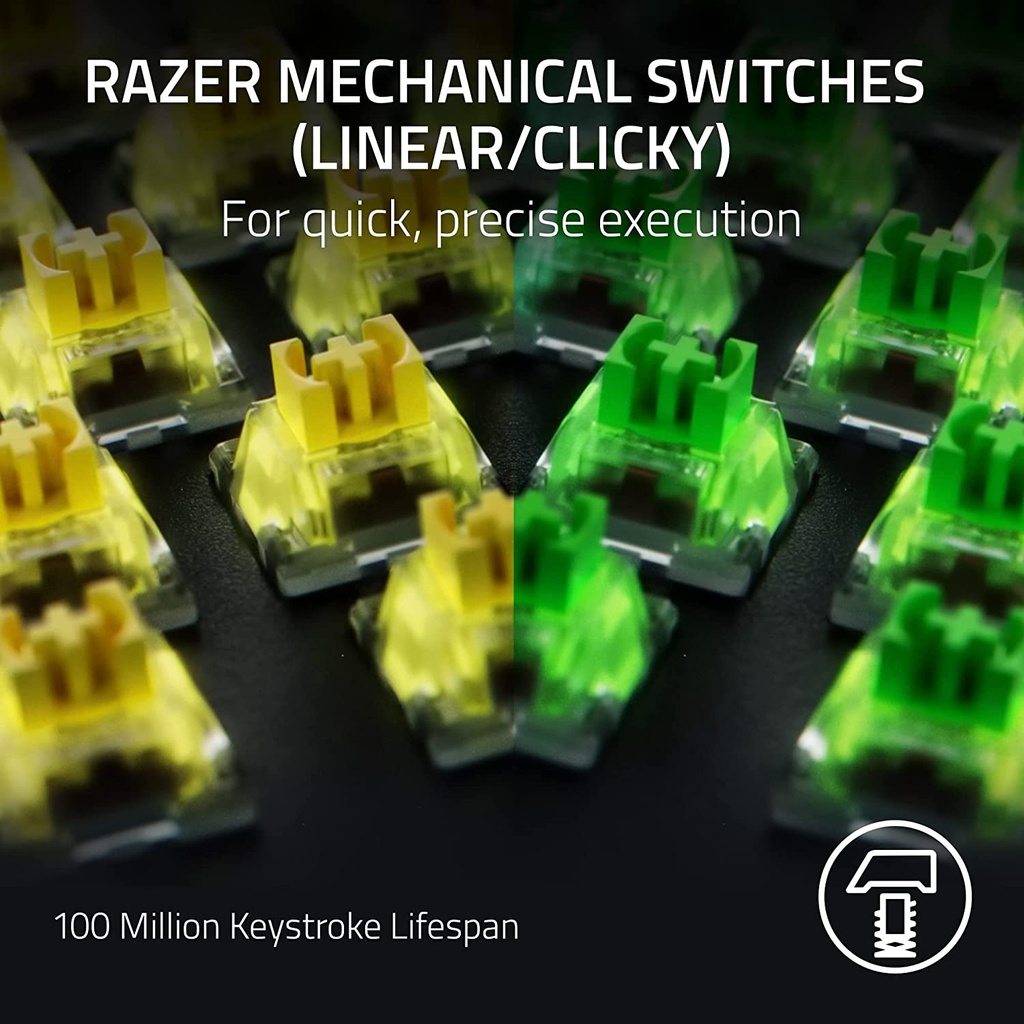 Razer BlackWidow V4 Pro Wired Mechanical Gaming Keyboard: Yellow Mechanical Switches, Linear & Silent, Doubleshot ABS Keycaps, Command Dial, Programmable Macros - Chroma RGB - Black