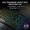 Razer Pro Type Ergo Wireless/Wired/BT 2.4GH Split Ergonomic RGB Keyboard - Black