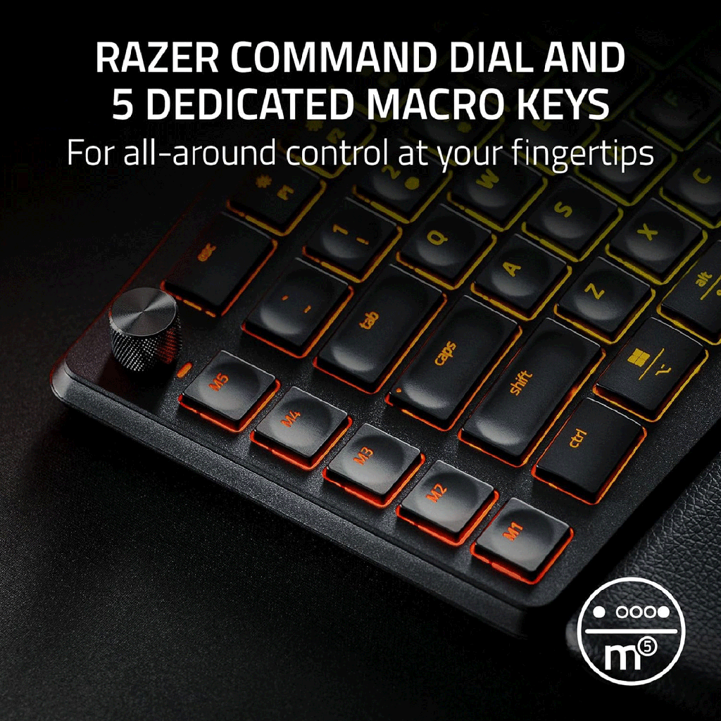 Razer Pro Type Ergo Wireless/Wired/BT 2.4GH Split Ergonomic RGB Keyboard - Black