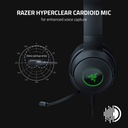 Razer Kraken V3 X Wired USB Gaming Headset: HyperClear Cardioid Mic, Oval Ear Cushions, Hybrid fabric, memory foam ear cushions, USB Type A, Surround sound, Chroma RGB, For PC, PS4 - Black