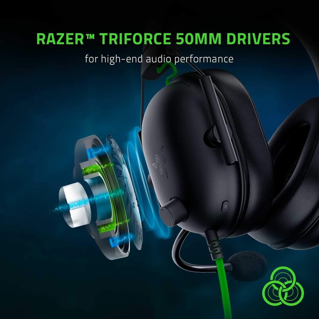 Razer BlackShark V2 X Gaming Headset, 7.1 Surround Sound, 50mm Drivers, Memory Foam Cushion, For PC, PS4, PS5, Switch, Wried 3.5mm Audio Jack, Black | RZ04-03240100-R3U1