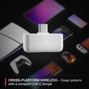 SteelSeries Arctis Nova 5P Wireless/Bluetooth Gaming Headset AI Noise Cancellation ClearCast 2.X Retractable Mic Up to 60-Hours Battery life,Neodymium Magnetic Drivers For PC,PS5/PS4,Nintendo & Mobile Devices - White
