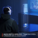 SteelSeries Arctis Nova 5 Wireless/Bluetooth Gaming Headset AI Noise Cancellation ClearCast 2.X Retractable Mic, Up to 60-Hours Battery life, For PC,PS5/PS4,Nintendo & Mobile Device - White