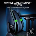 Razer Iskur V2 Gaming Chair with Adaptive Lumbar Support, EPU Synthetic Leather, High Density Foam Cushions, 4D Armrests, Fully Adjustable lumbar Curve - Black