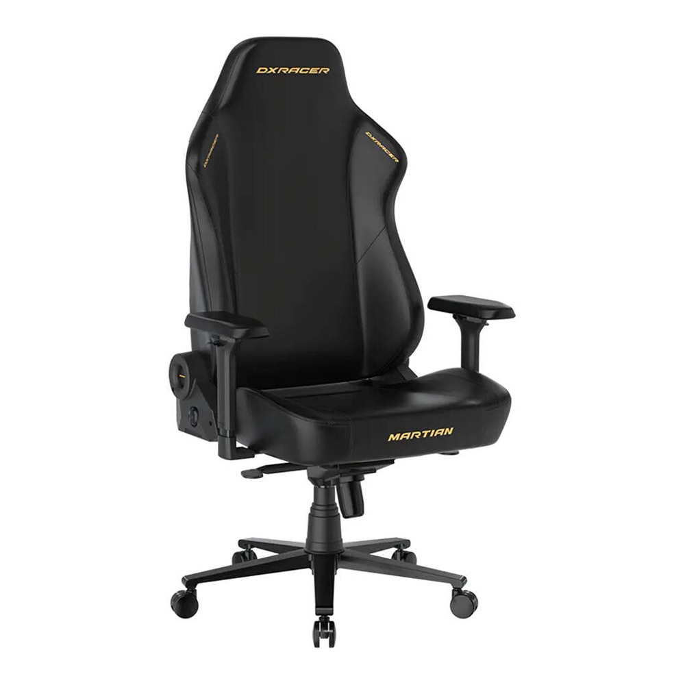 DXRacer Martian Large Series Gaming Chair, 4D Armrests, Integrated Lumbar 90° ~135°Back Recline Support Steel Frame, Hydraulics-Black/Yellow