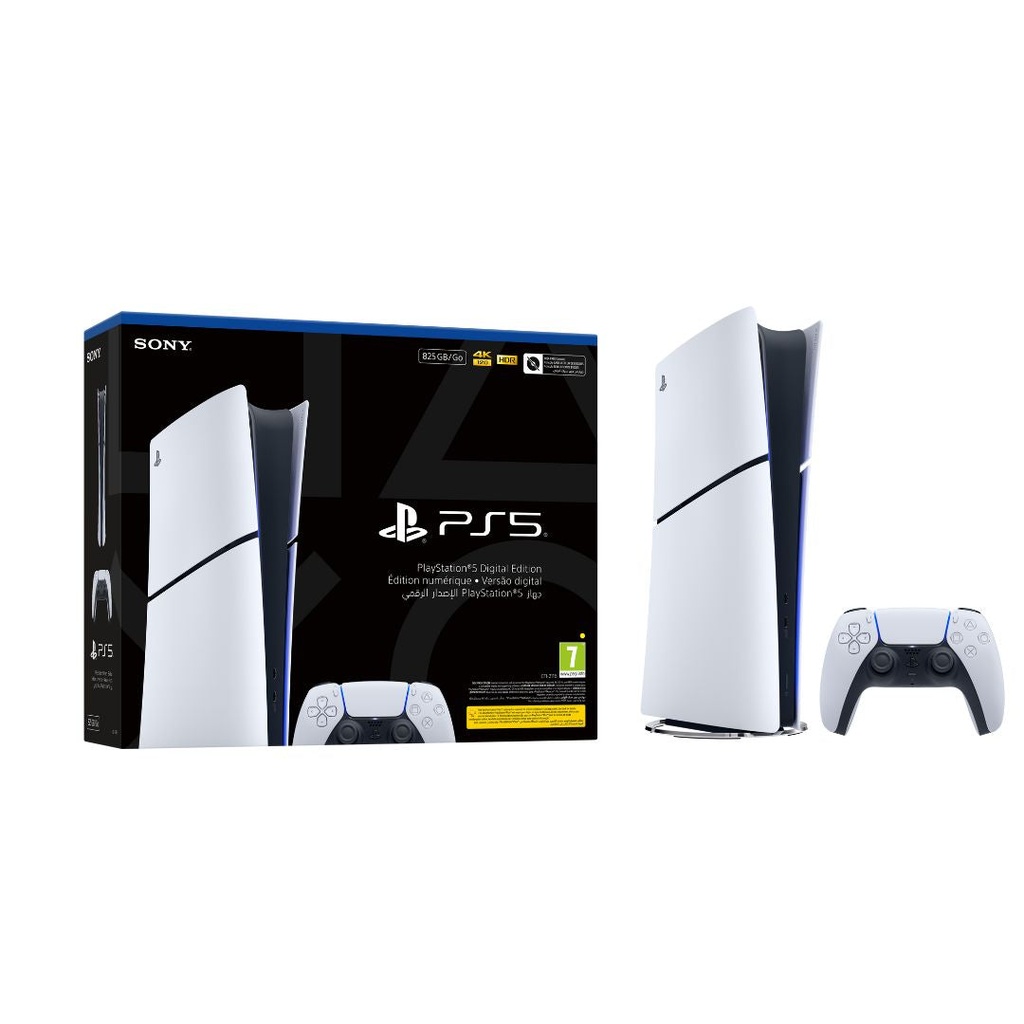 PlayStation 5 Slim Digital Bundle Console + Gamax Storage Bag & Dobe 12-in-1 Game Set