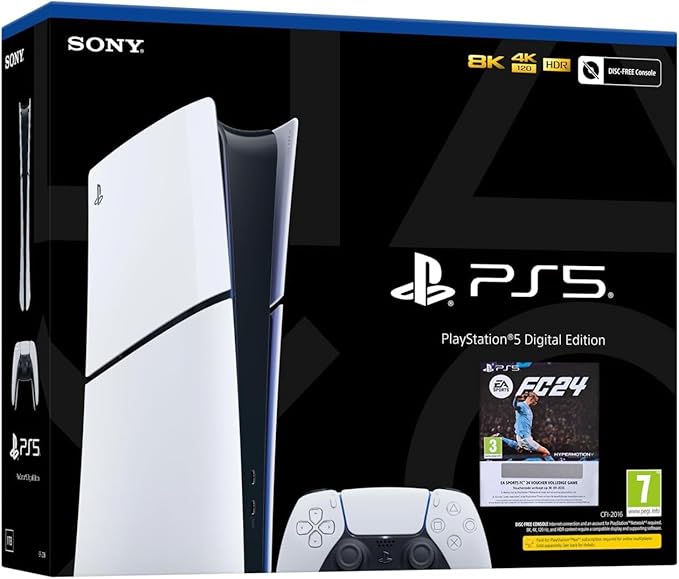 PlayStation 5 Slim Digital Edition Console + Sades Dorado PRO Gaming Chair Bundle (Installation not included)