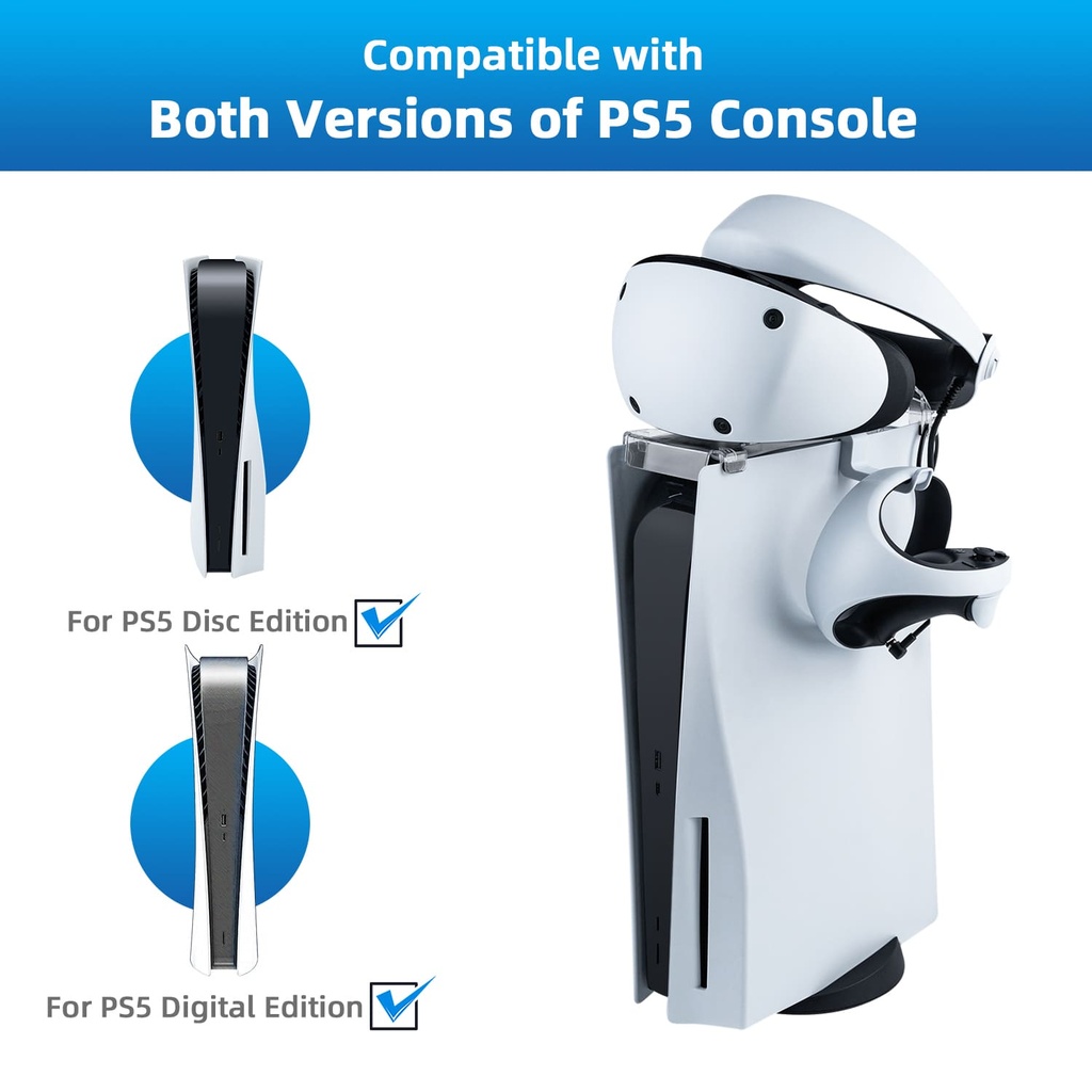 Dobe PS5 VR2 Stand Kit with Magnetic Fast Charging Cable TP5-2523