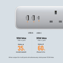 Ugreen 3-Outlet Surge Protector Master Switch Extension With 30W Type-C Port + Dual USB Ports – CD286 - 15461