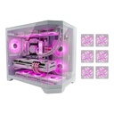 Tortox Prism Core Triple Glass Gaming PC Case with 7*120mm ARGB Case Fans - Black