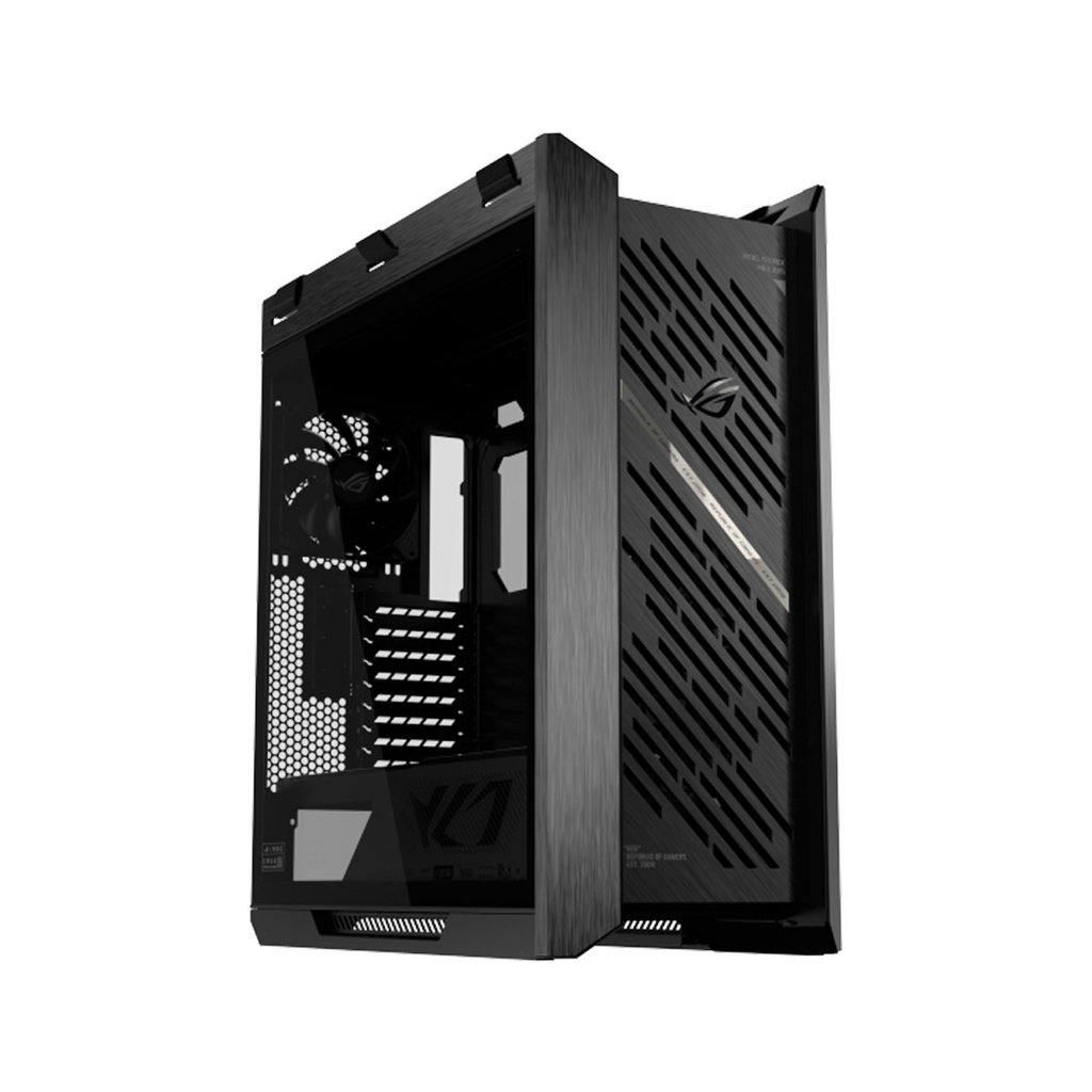 [90DC00W0-B39000] ASUS Strix Helios II GX601S Mid Tower Computer Case, 4x 140mm Pre-Installed Fans, Up to 420mm Radiator & 7x Fan Support-Black
