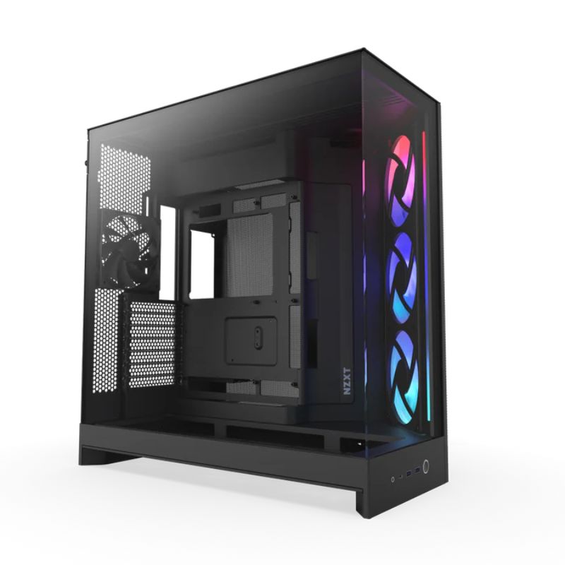 [CM-H92FB-R1] NZXT H9 Flow RGB (2025) Dual-Chamber Mid Tower Case With RGB Fans - Black