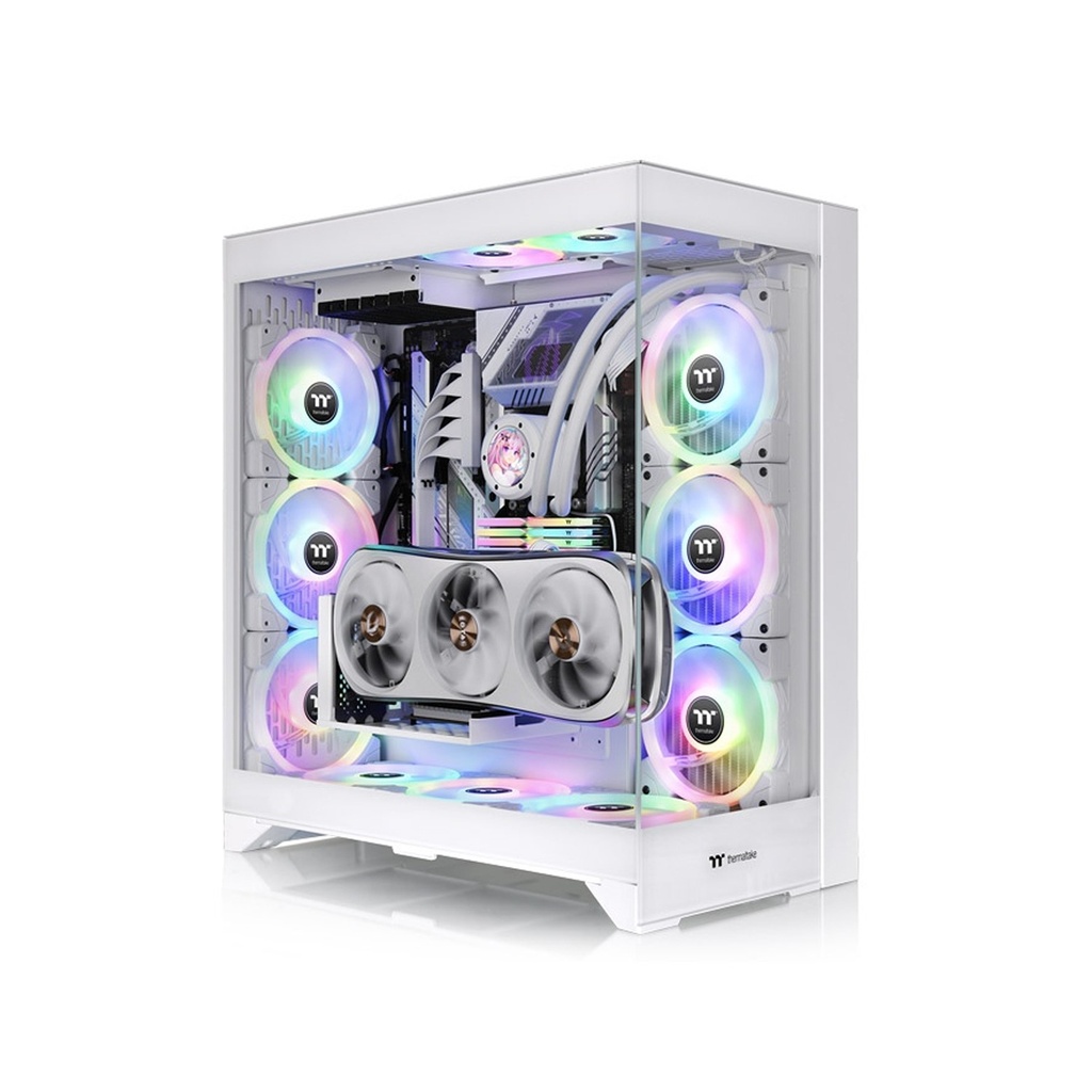 [CA-1Y3-00M6WN-00] Thermaltake CTE E600 MX Snow Mid Tower Case, 2x 4mm Tempered Glass, 3Way VGA Mounting Bracket; 400mm PCIe4 Riser Cable Included