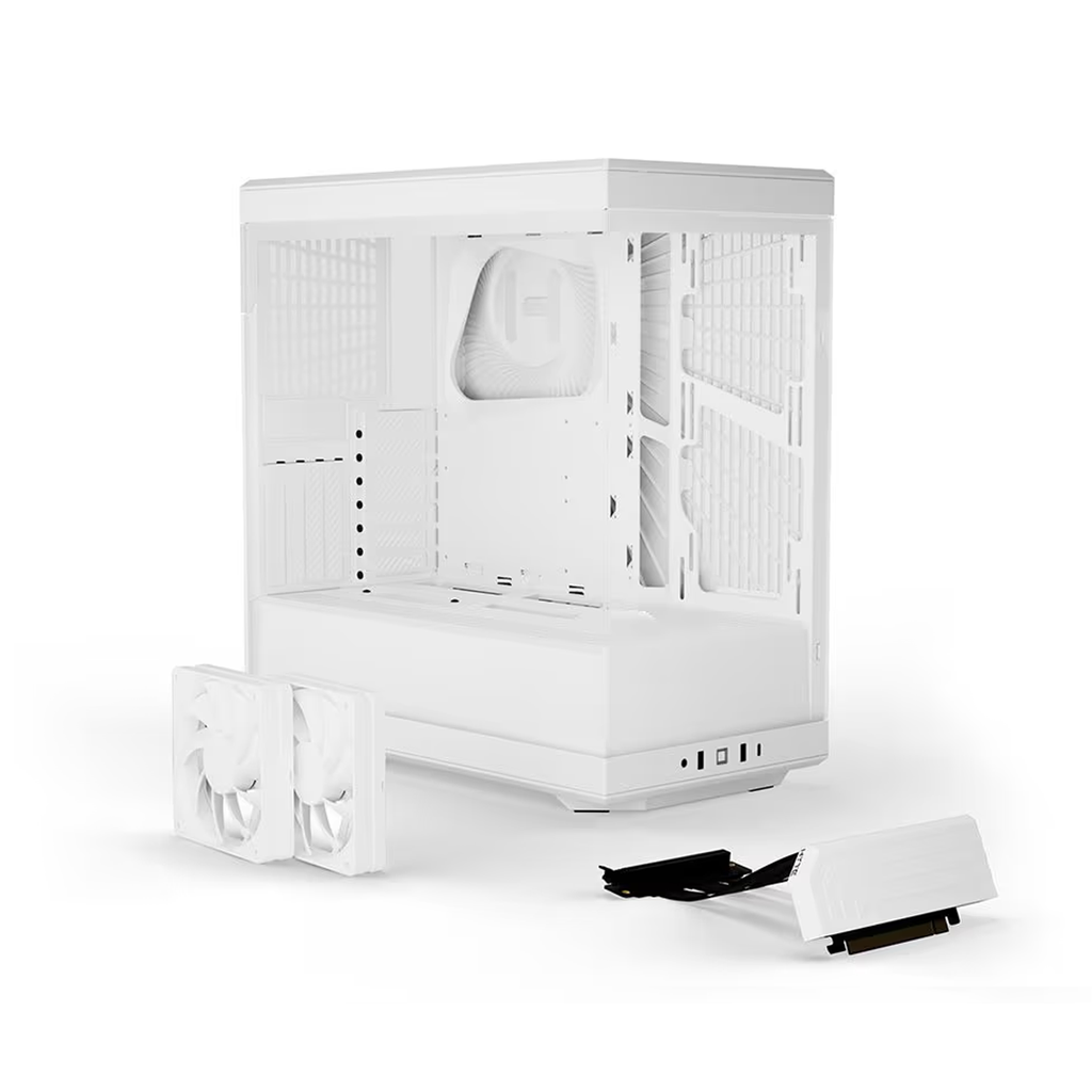 [CS-HYTE-Y40-WW] HYTE Y40 Mid Tower Two Panel Front & Left Side Tempered Glass Case With 2 Fan - Snow White