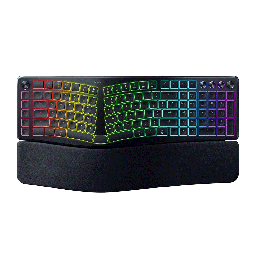 [RZ03-05440100-R3M1] Razer Pro Type Ergo Wireless/Wired/BT 2.4GH Split Ergonomic RGB Keyboard - Black