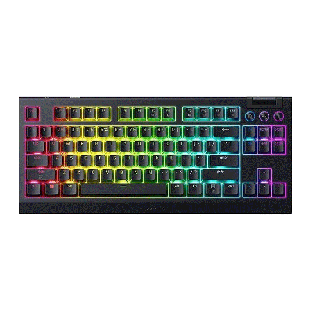 [RZ03-05480100-R3M1] Razer BlackWidow V4 Tenkeyless HyperSpeed Wireless Hot-Swappable Gaming Keyboard, Upto 980Hr,Tactile & Quiet Switch - Black