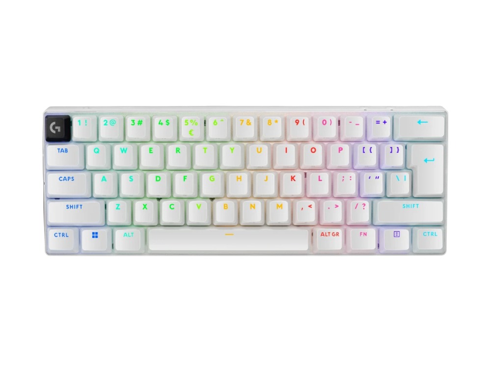 [920-011930] Logitech Pro X 60 Light Speed Wireless Gaming Keyboard Dual Shot PBT GX Optical Tactile Switch - White