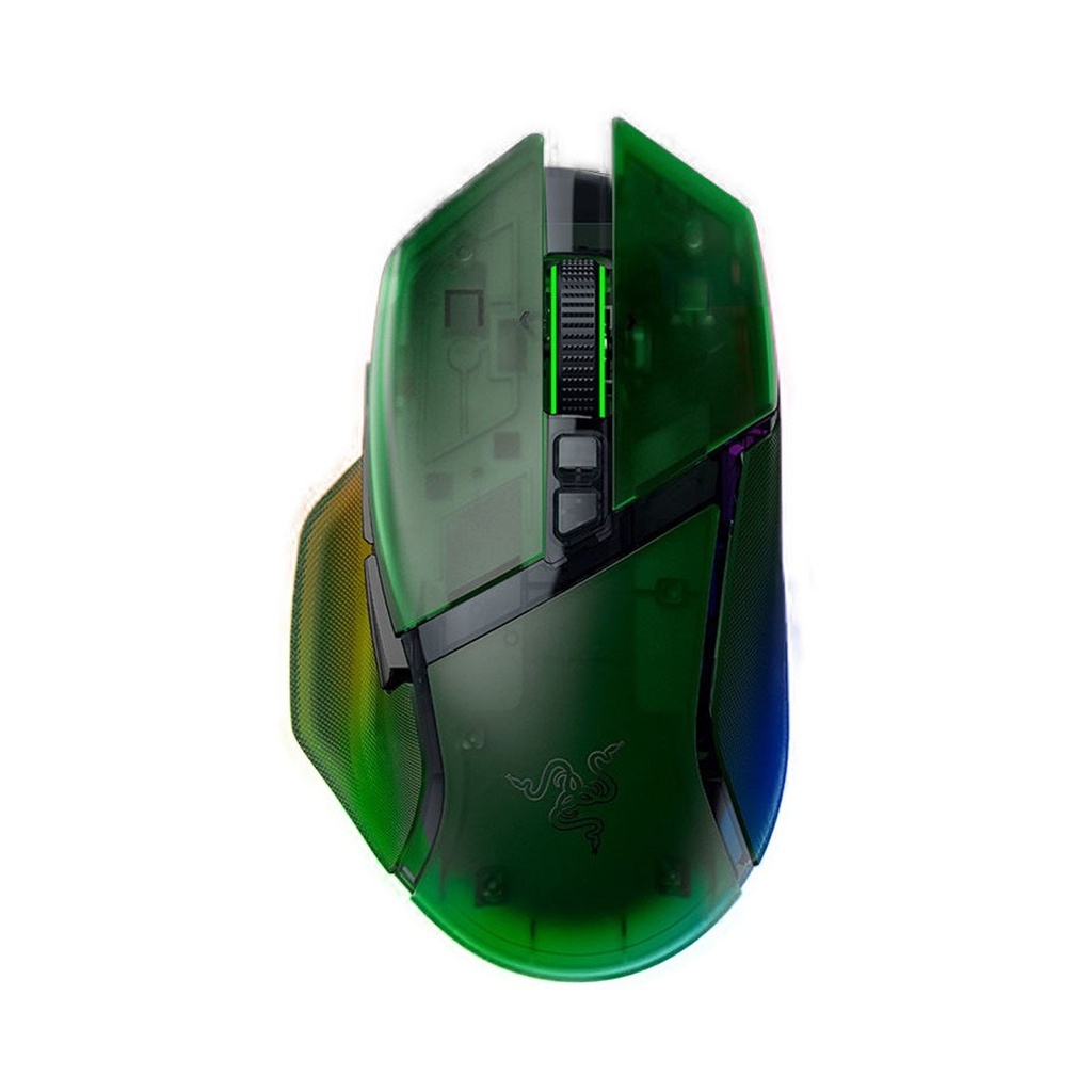 [RZ01-05240300-R3G1] Razer Basilisk V3 Pro 35K Fully Customizable Wireless Ergonomic Gaming Mouse With Razer Chroma RGB -Green)