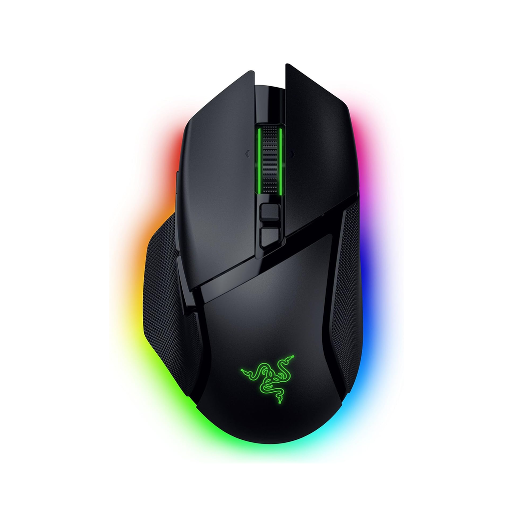 [RZ01-05240100-R3U1] Razer Basilisk V3 Pro 35K Fully Customizable Wireless/ Bluetooth Wired Ergonomic Gaming Mouse, Focus Pro 35K Optical Gen-2 Sensor, Up to 210 Hrs on Bluetooth/145 Hrs on Wireless– Black
