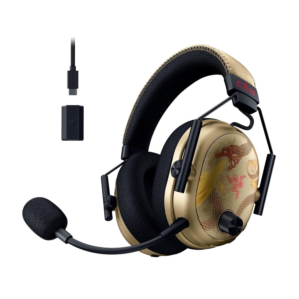 [RZ04-05400800-R3M1] Razer BlackShark V3 Pro Wireless ANC Gaming Headset for PC: Full Band Mic, 50mm Drivers, 2.4 GHz, Bluetooth, USB, 3.5mm, Works with Mac, PS5, Nintendo Switch, Smartphone - Counter-Strike 2 Edition | RZ04-05400800-R3M1