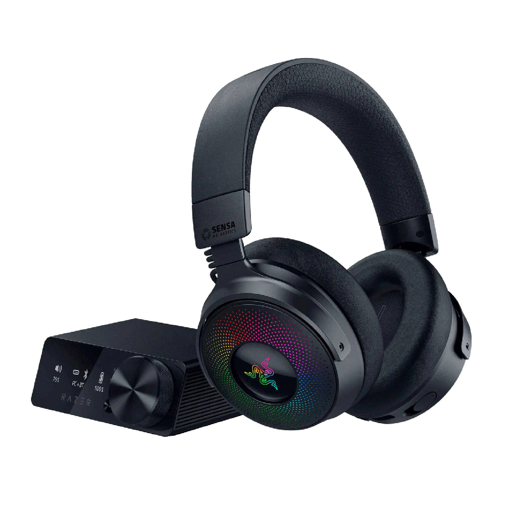 [RZ04-05160100-R3M1] Razer Kraken V4 Pro Wireless Gaming Headset With OLED Control Hub, Razer Sensa HD Haptics For PC, Mac, Playstation, Switch & Smartphone