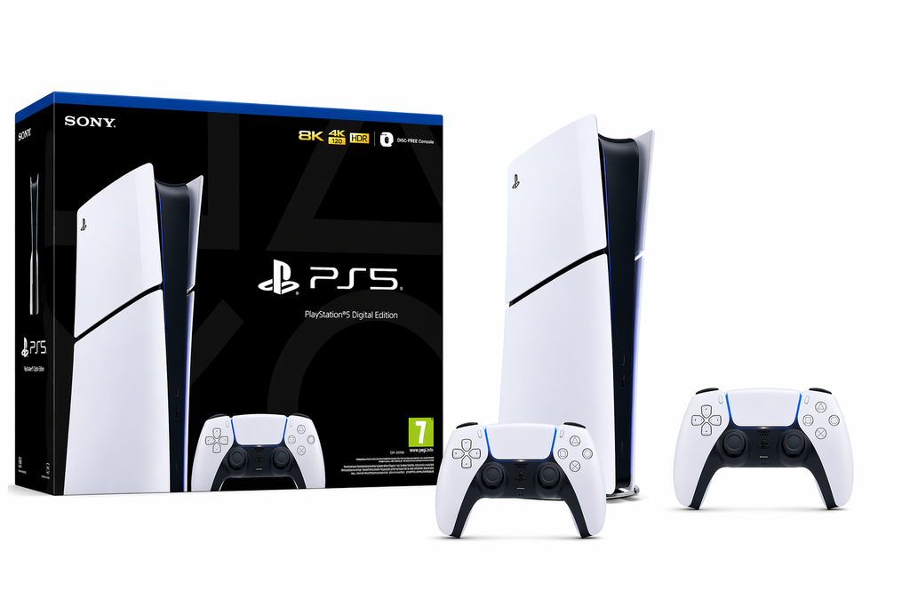 [509313] PlayStation 5 Slim Digital Edition with Additional White Wireless Controller Bundle