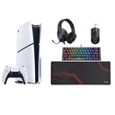 PlayStation 5 Slim Console Disk White (E Chassis) + Gamax GM-204 Gaming Combo