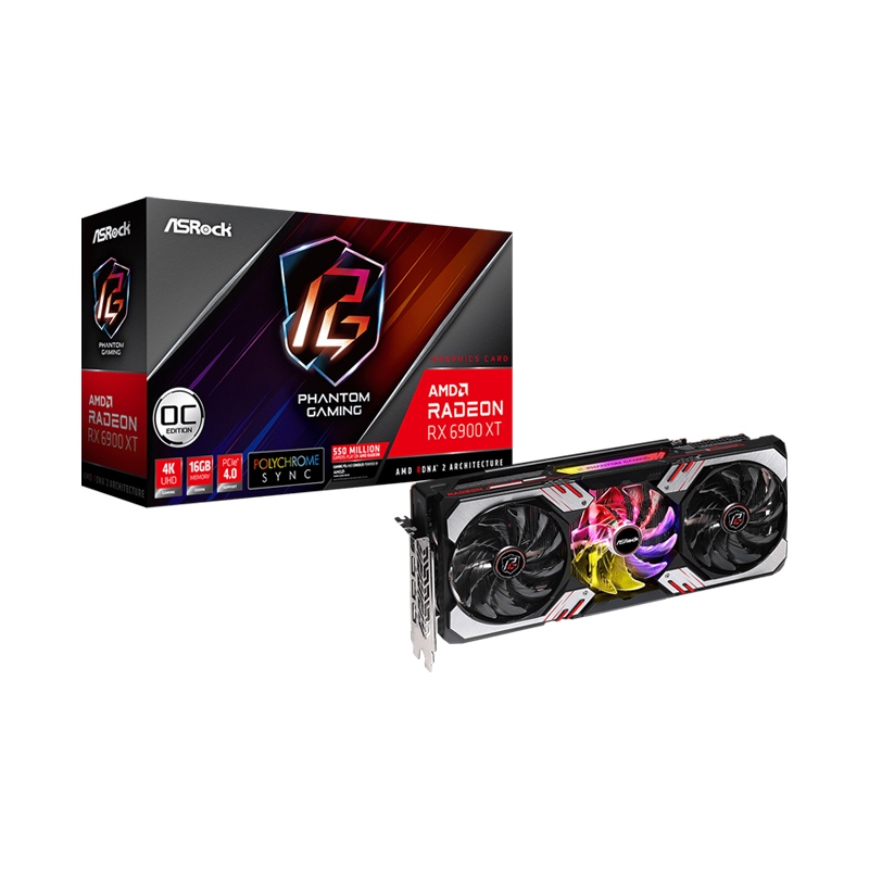 ASRock AMD Radeon RX 6900XT Phantom Gaming D OC Edition 16GB Graphic Card