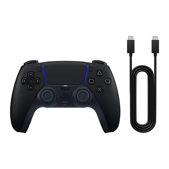 PS5 DualSense Wireless Controller - Midnight Black + USB Cable For PC